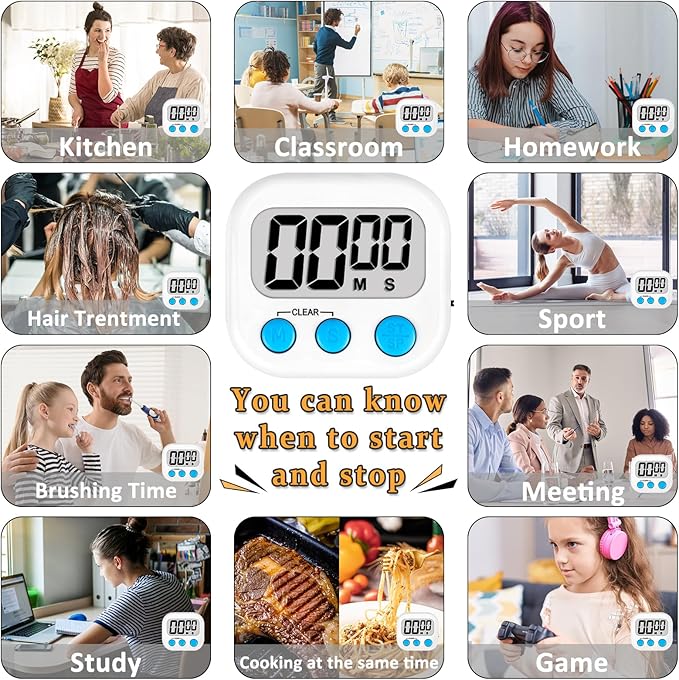 ZILLEEN Classroom Timers for Kids Classroom Magnetic Digital Kitchen Timers for - Image 5
