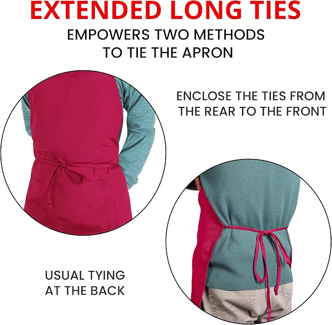 Utopia Kitchen 10 Pack Bib Apron Adjustable - Image 5