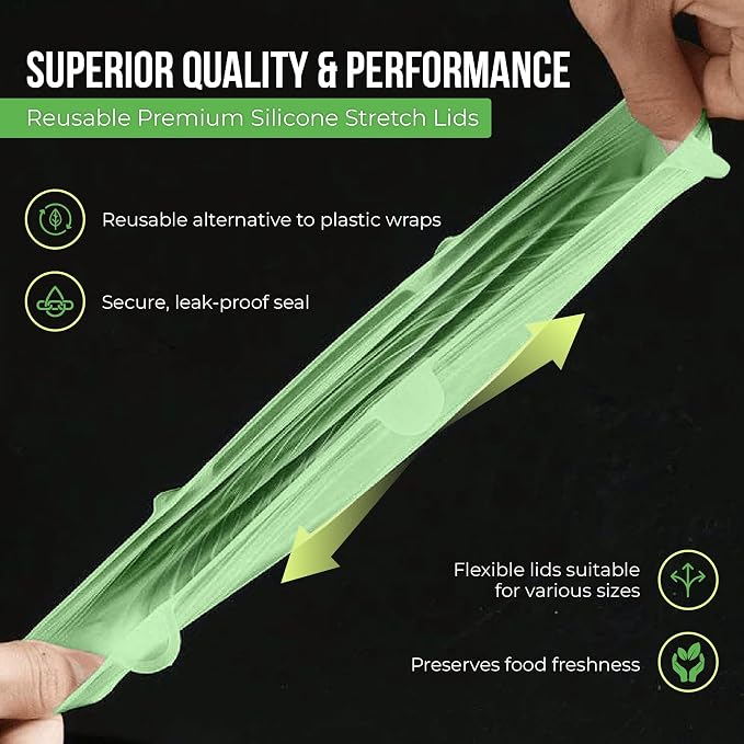 Reusable Silicone Stretch Lids for Food Storage in Fridge - Image 6