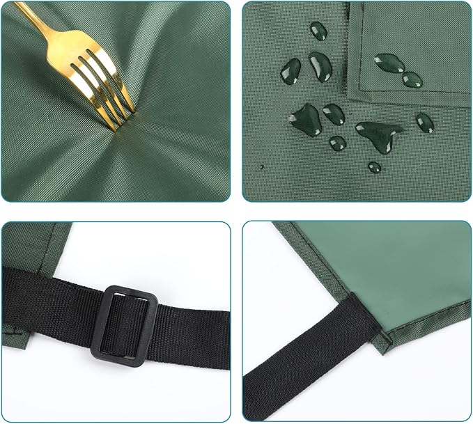 Gotega Waterproof Rubber Vinyl Apron Adjustable Dishwasher Apron - Image 5