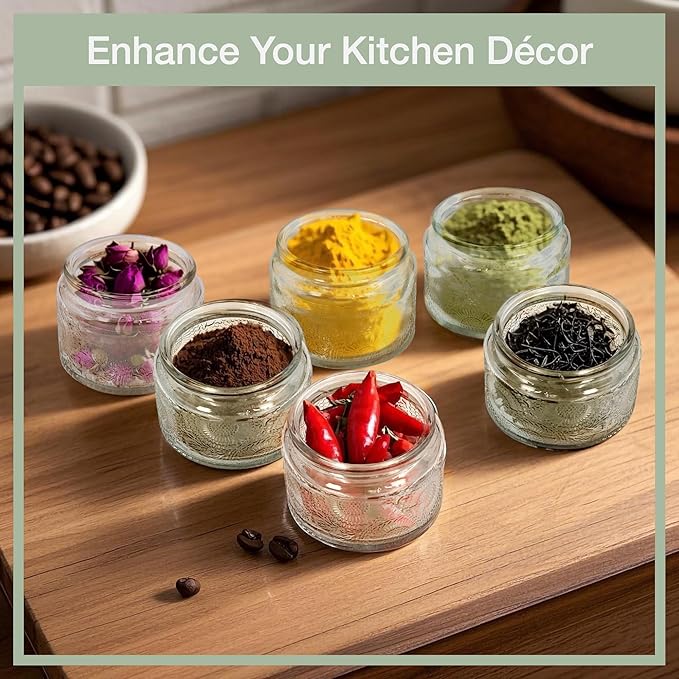 4 oz Mini Glass Jars with Airtight Bamboo Lids 24 pack, Decorative Small Food - Image 6