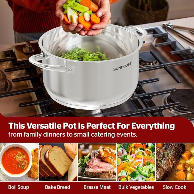 SUNHOUSE Stainless Steel Stock Pot - Image 4