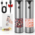 FORLIM Electric Salt and Pepper Grinder Set, USB Rechargeable, Automatic Salt by FORLIM