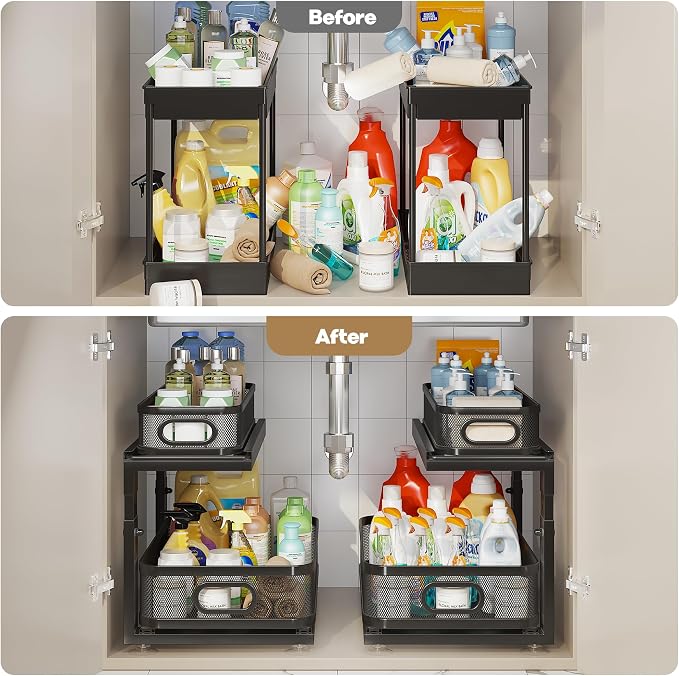 2 Pack 18.5IN-Depth Under Sink Organizer - Image 6
