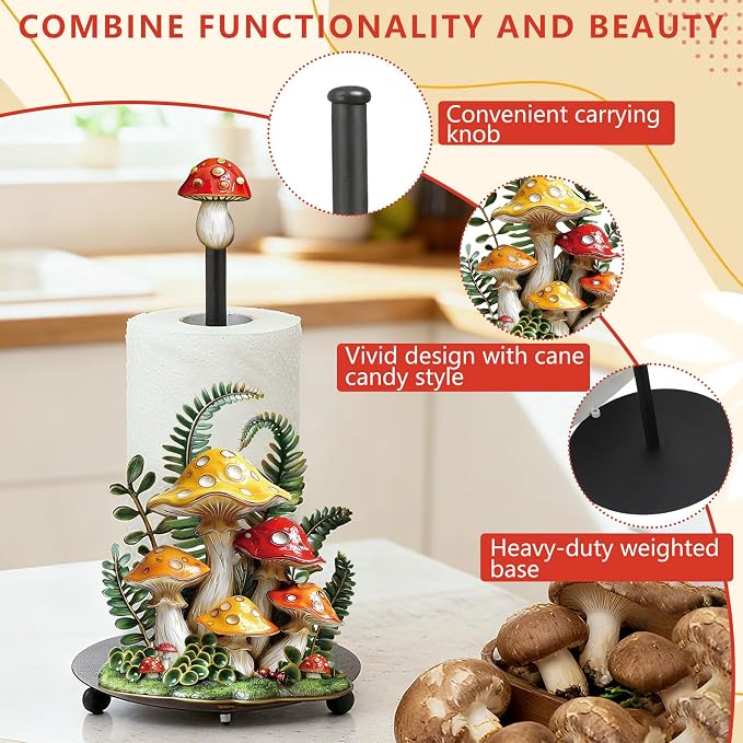 Thyle Mushroom Paper Towel Holder - Image 4