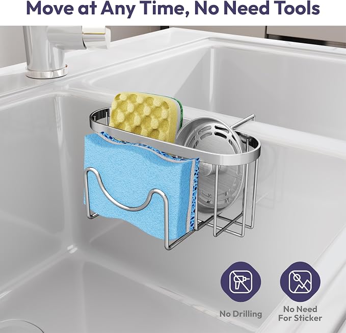 SWTYMIKI Sponge Holder for Kitchen Sink - Image 6