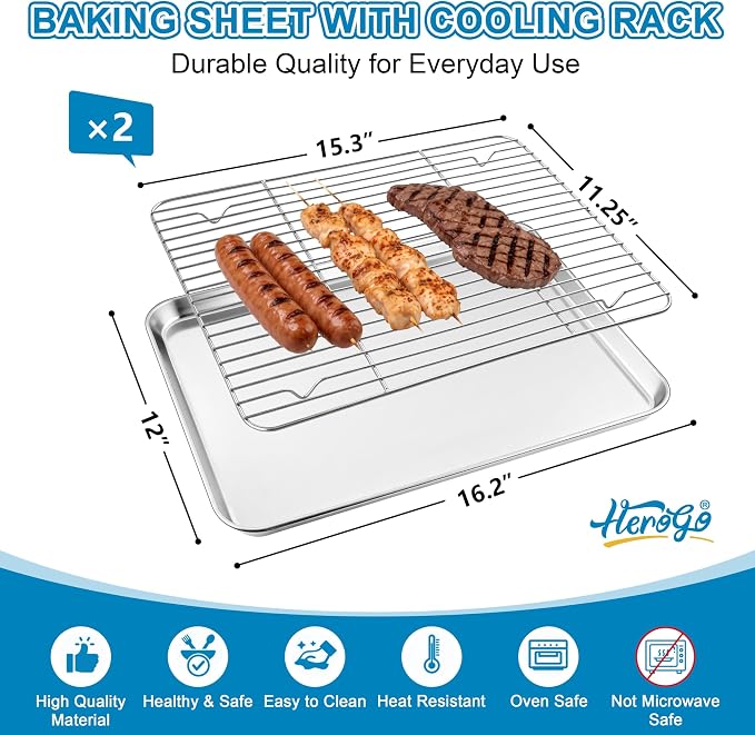 Herogo Stainless Steel Baking Sheet - Image 2