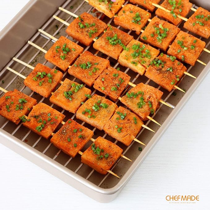 CHEFMADE Roasting Pan with Rack, 13-Inch Non-Stick Rectangular Deep Dish - Image 3
