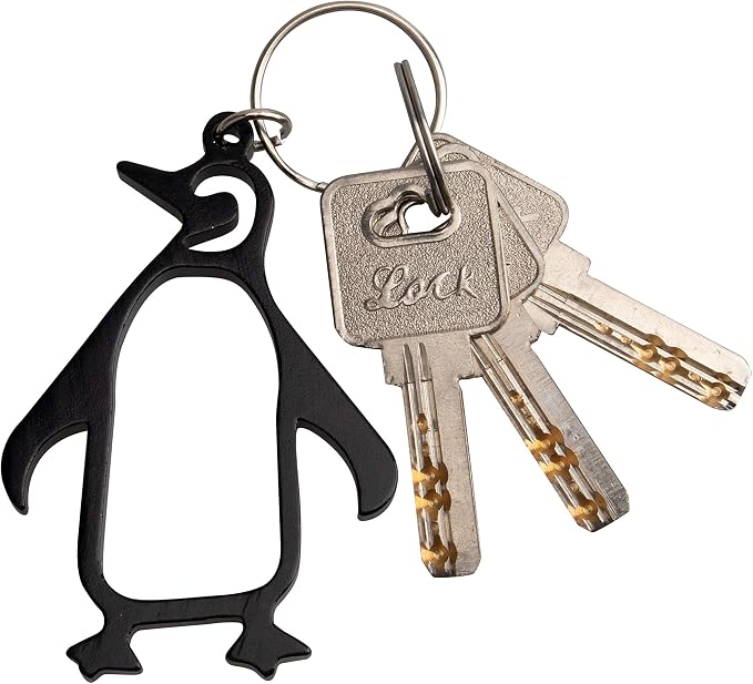 SWATOM Penguin Bottle Opener Keychain Beer Openers Tool Key Chain Ring - Image 4