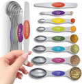 Premium Magnetic Measuring Spoons Set|Strong N52 Magnets|Heavy Duty Stainless by HOWGOODY