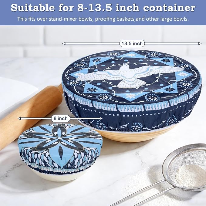 2 Large Reusable Beeswax Bowl Covers - Image 5