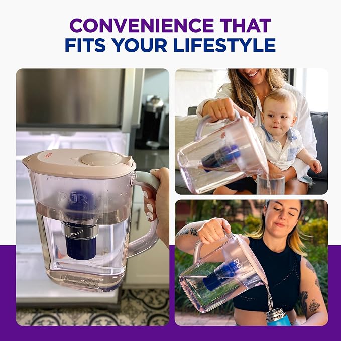 PUR 7-Cup Water Pitcher, 1 Genuine Filter, Great-tasting Water, Dishwasher Safe - Image 6