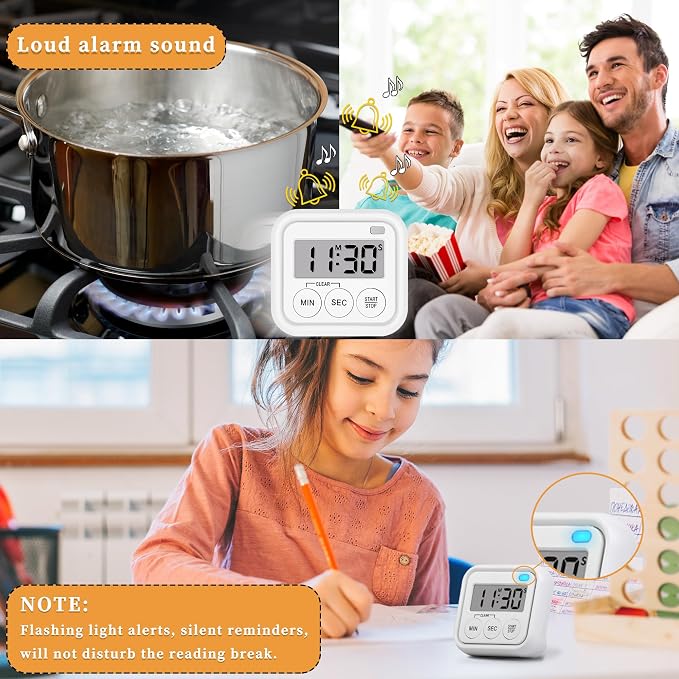 Timer, Kitchen Timers for Cooking Classroom Timer for Kids Teachers Digital - Image 2