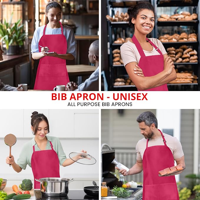 Utopia Kitchen 10 Pack Bib Apron Adjustable - Image 4