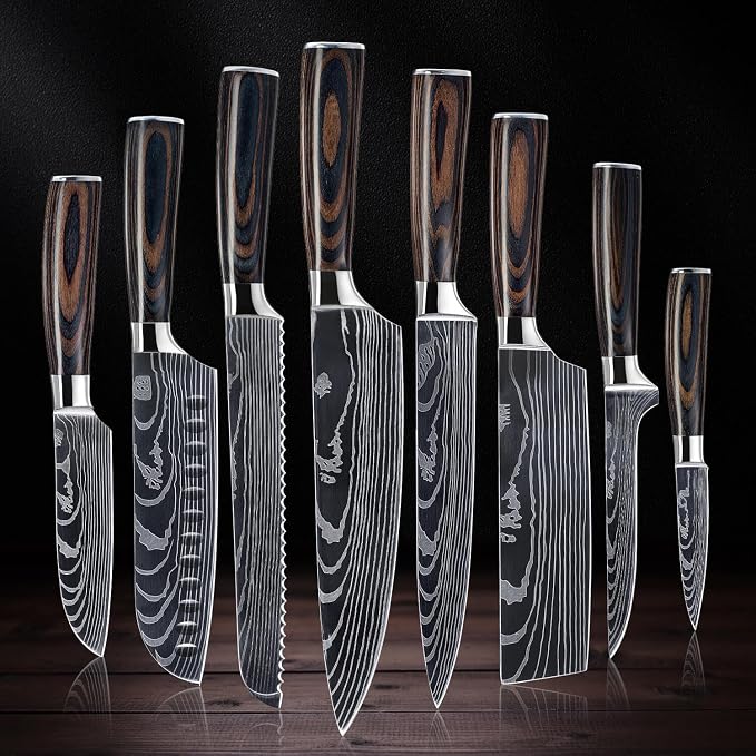 SENKEN 8-piece Premium Japanese Kitchen Knife Set by SenkenKnives
