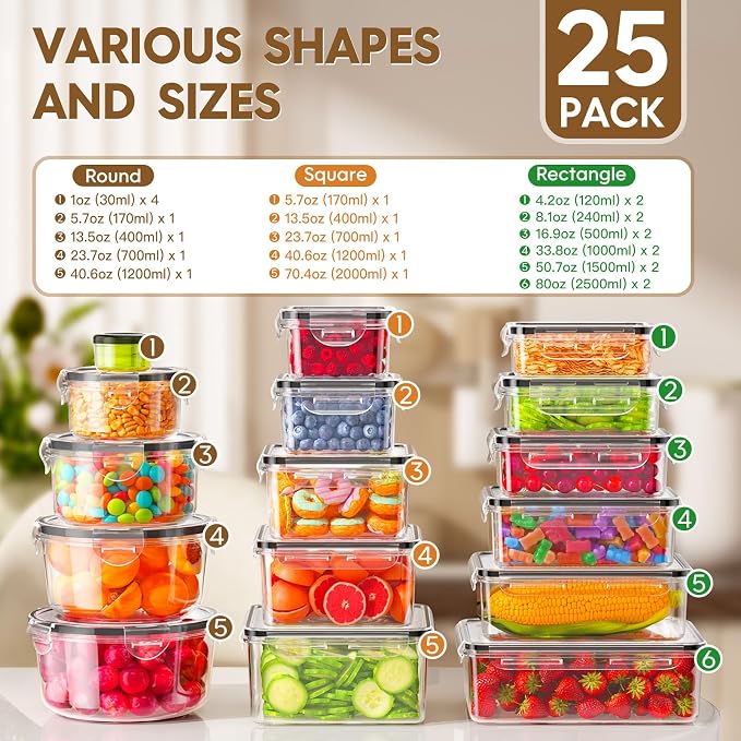 50 PCS Food Storage Containers - Image 2