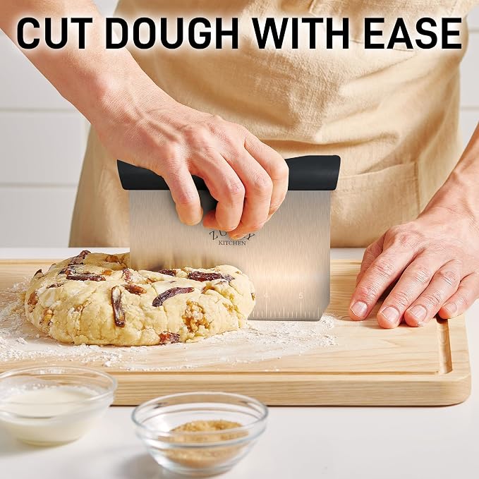 Zulay Premium Multi-purpose Stainless Steel Bench Scraper & Chopper, Quick & - Image 2