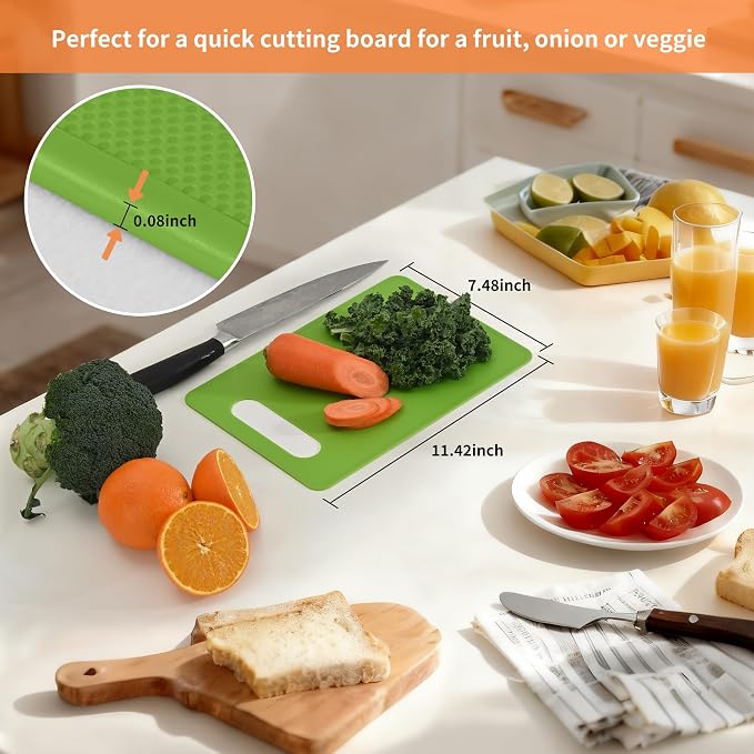 Luckyiren Kitchen Cutting Board Set of 6, Plastic Cutting Boards - Image 5