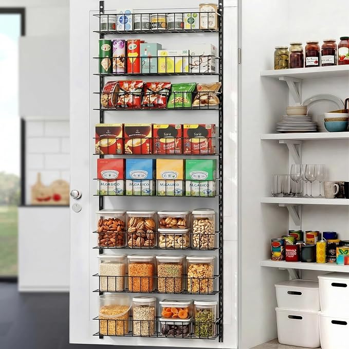 ElegantArray 8-Tier Pantry Door Oragnizer, Over The Door Pantry Organizer Rack by Unknown