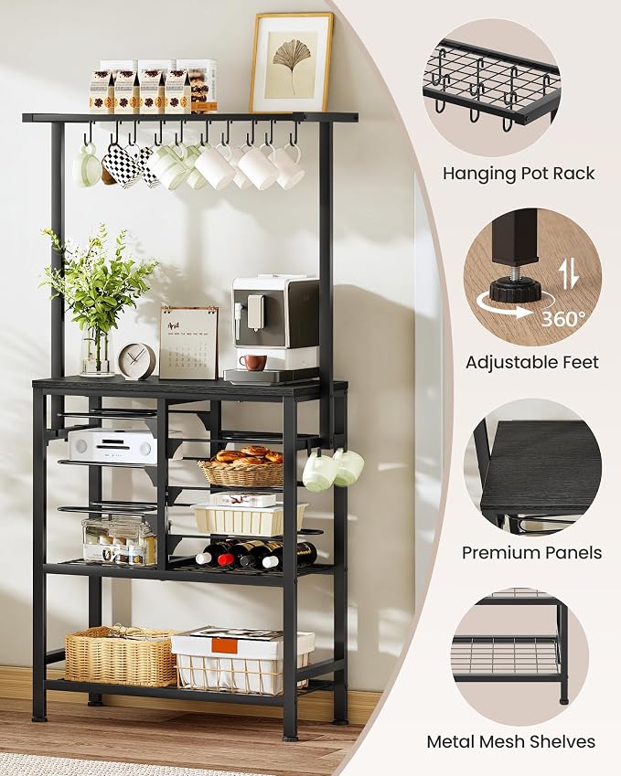 CHOEZON Pots and Pans Organizer Rack, Kitchen Bakers Rack, Kitchen Island Table - Image 8