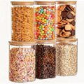 6-Pack Glass Food Storage Jars Set, 37oz Airtight Clear Canisters by YUNCANG