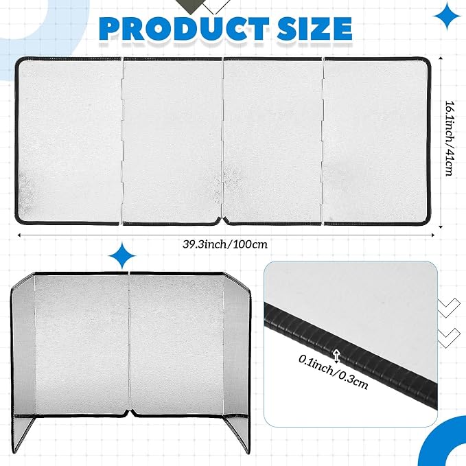 Honeydak Splatter Guard Stained Glass Supplies 39.37 x 16.14 Inch Galvanized - Image 2