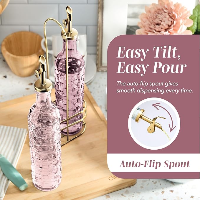 COOK WITH COLOR Glass Olive Oil Bottle Dispenser - Image 3