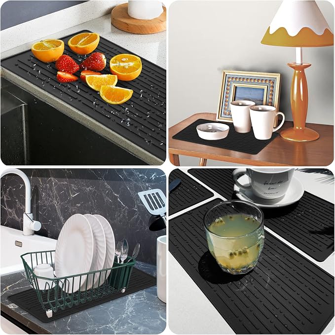 GeeRic Dish Drying Mats, Heat-resistant Silicone Mat - Image 6