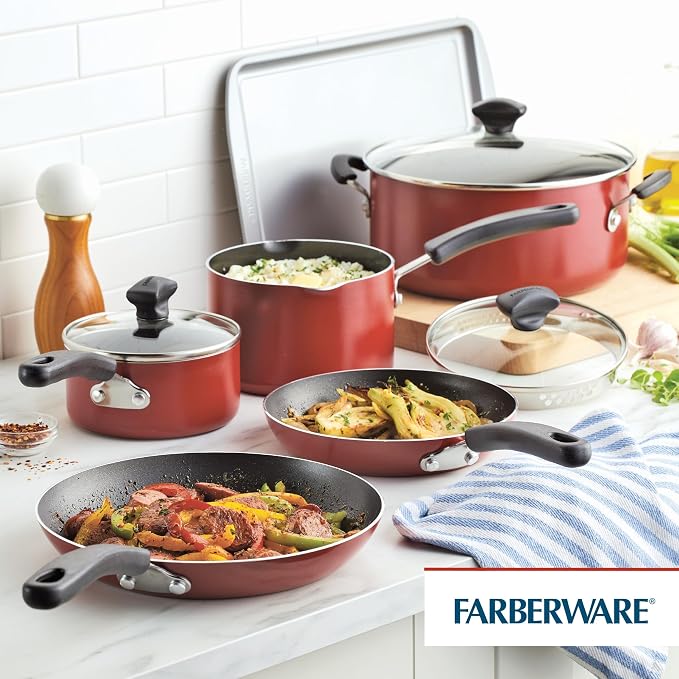 Farberware Cookstart DiamondMax Nonstick Cookware/Pots and Pans Set, Dishwasher - Image 17