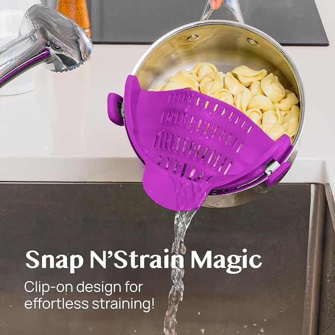 Kitchen Gizmo Snap N Strain Pot and Pasta Strainer - Image 2