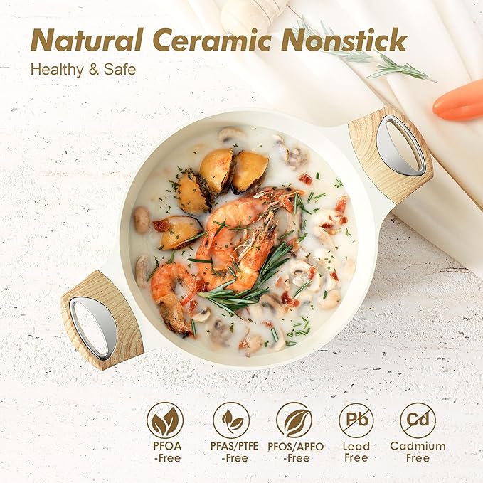 SENSARTE Ceramic Nonstick Stock Pot - Image 2
