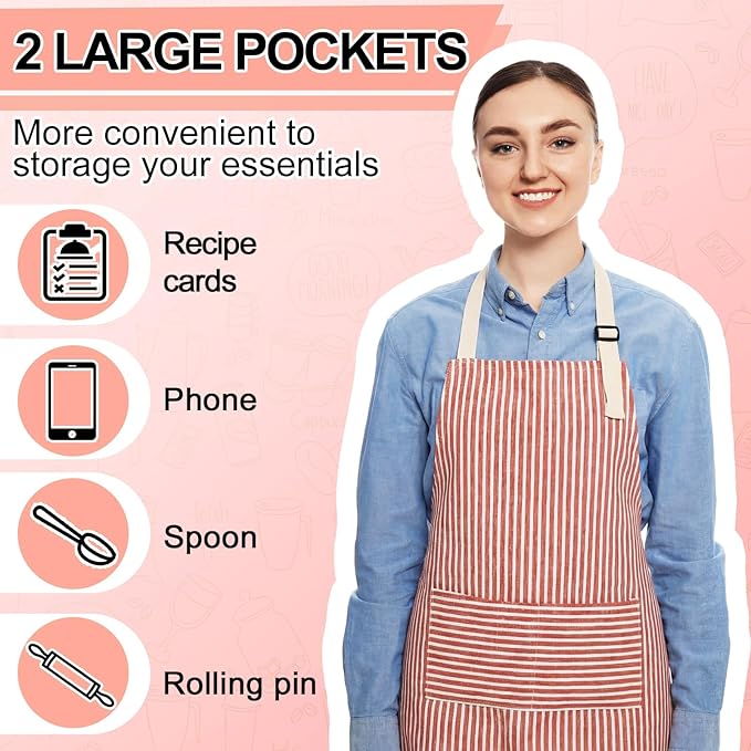 Janmercy 24 Pcs Aprons for Women Men - Image 3