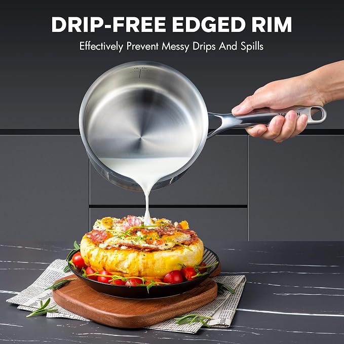 1 Quart Stainless Steel Saucepan - Image 5