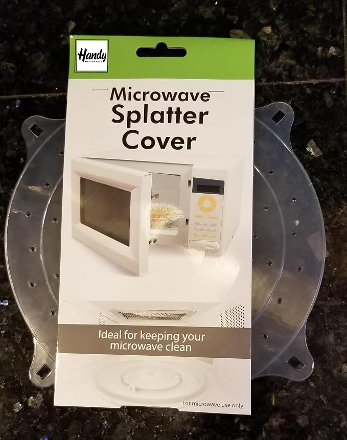 Handy Housewares 10" Round Vented Microwave Splatter Guard Food Bowl Cover - Image 4
