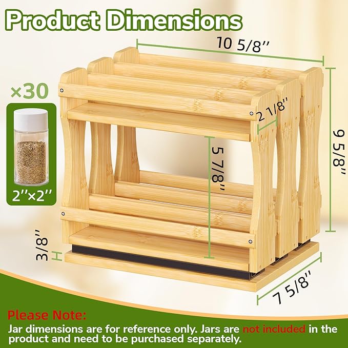 BAMEOS Pull Out Spice Rack Organizer - Image 2