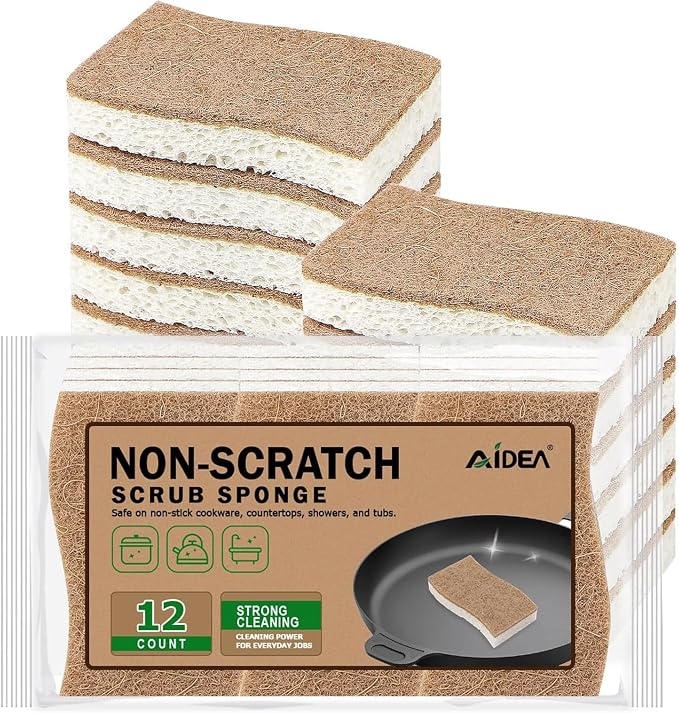 AIDEA Sponges Non Scratch, Natural Sponge by AIDEAHOME