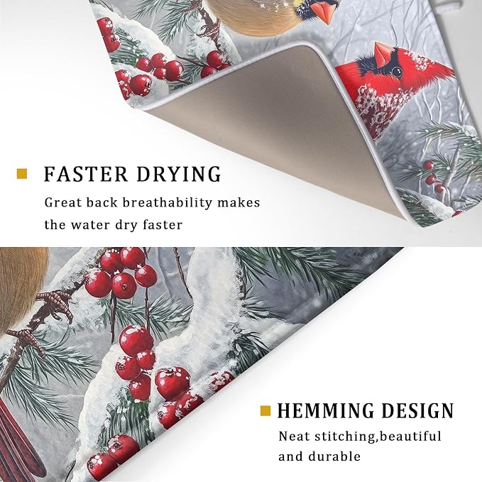 Winter Christmas Dish Drying Mat - Image 3