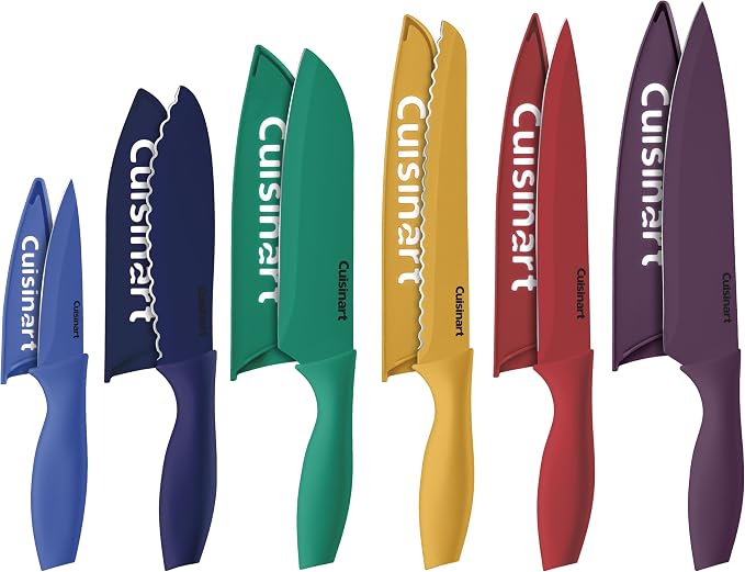 Cuisinart C55-12PCKSAM 12-Piece Ceramic Coated Stainless Steel Knives, Comes by Cuisinart