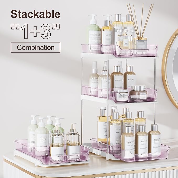 Delamu 2-Tier Multi-Purpose Bathroom Under Sink Organizers and Storage - Image 3
