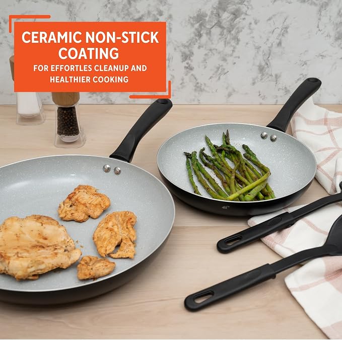 IMUSA Nonstick Ceramic Cookware Set 4-Piece 8in/10in, - Image 5