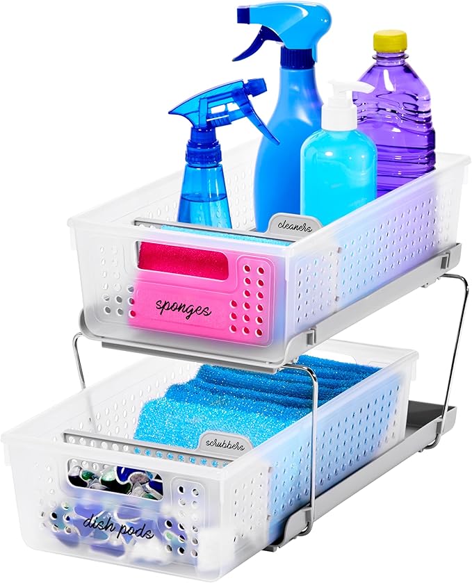 madesmart 2 Tier Bath Organizer, Undersink Storage - Image 6
