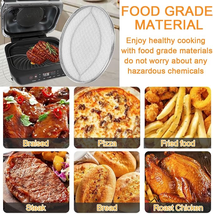 Splatter Shield for Ninja FG551 Foodi Smart XL Grill, Replacement Stainless - Image 9