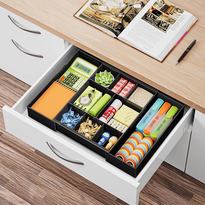 Marbrasse Expandable Desk Drawer Organizer, Desk Organizers and Accessories - Image 8