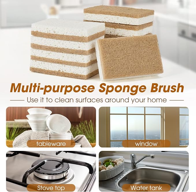 GREENTH PRO 10 Pack Nature Dish Sponge - Image 6