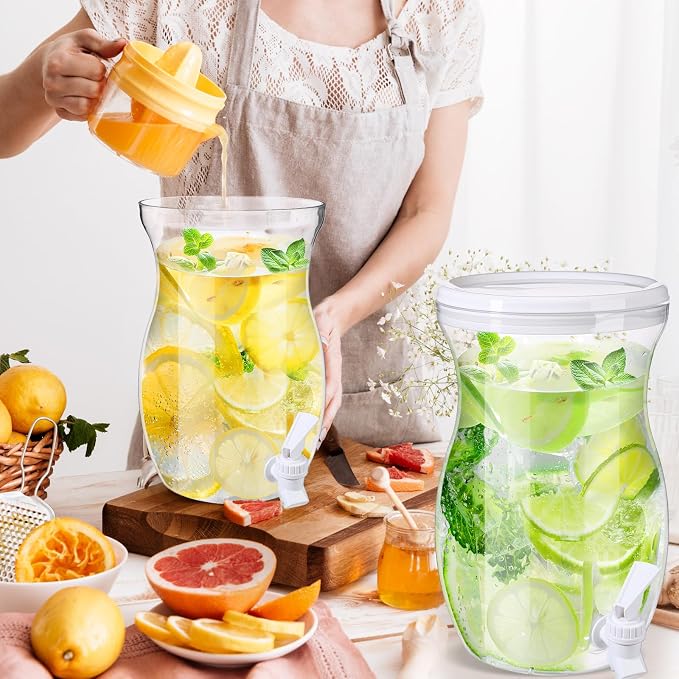 Havawish 2 Pcs 1 Gallon Plastic Beverage Dispenser - Image 5