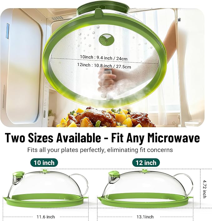 Microwave Splatter Cover with Water Steamer, Upgraded Microwave Cover - Image 4