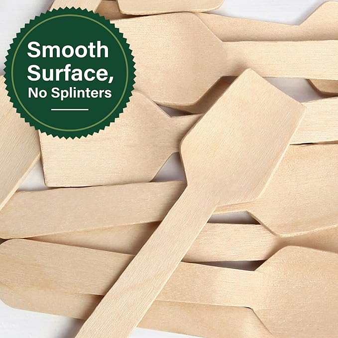 LotFancy Mini Wooden Spoons, Biodegradable and Compostable - Image 3