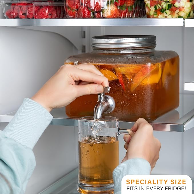 Glass Drink Dispenser for Fridge - Image 2
