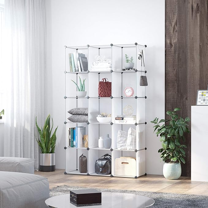C&AHOME Cube Storage Organizer, 16-Cube Shelves Units, Plastic Storage Cubes - Image 5