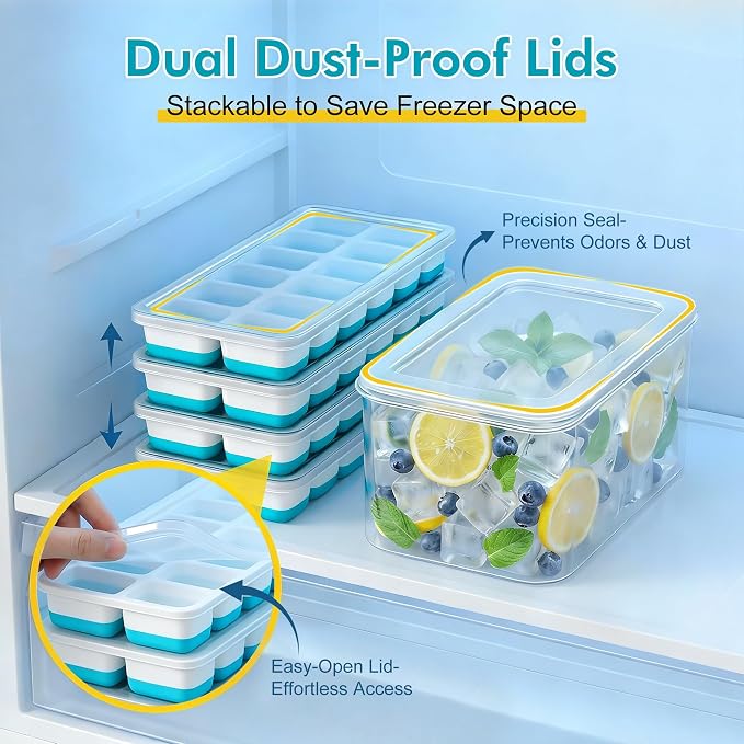 NFK Ice Cube Tray with Lid & Bin - Image 4
